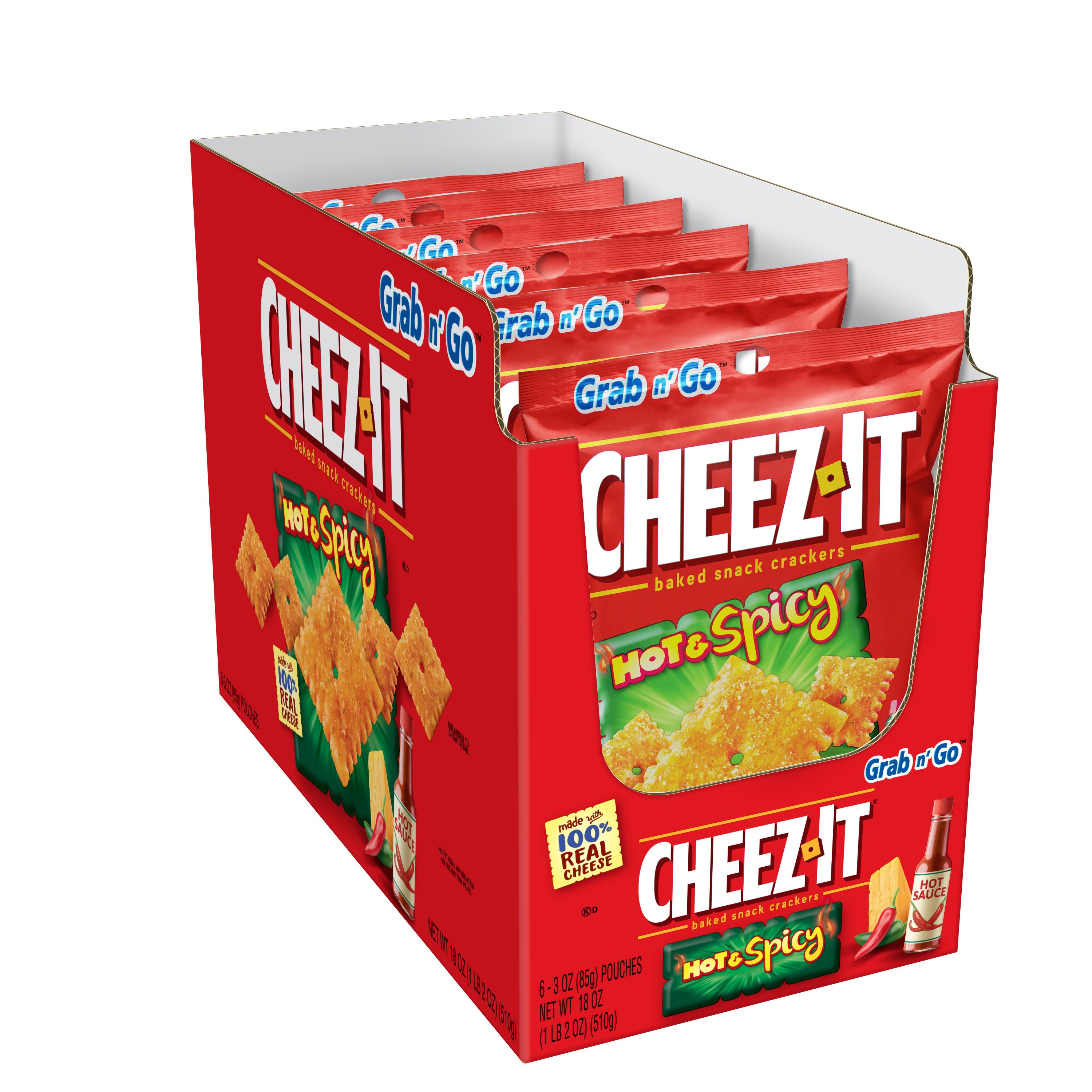 Cheez-It 3 oz Hot & Spicy Tabasco 6/6ct 3oz